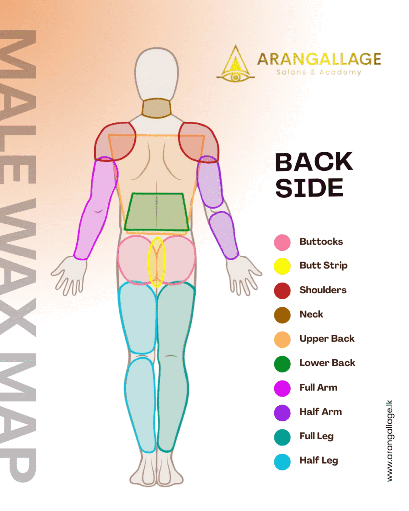 Arangallage Salon Male Wax Map - Back Side