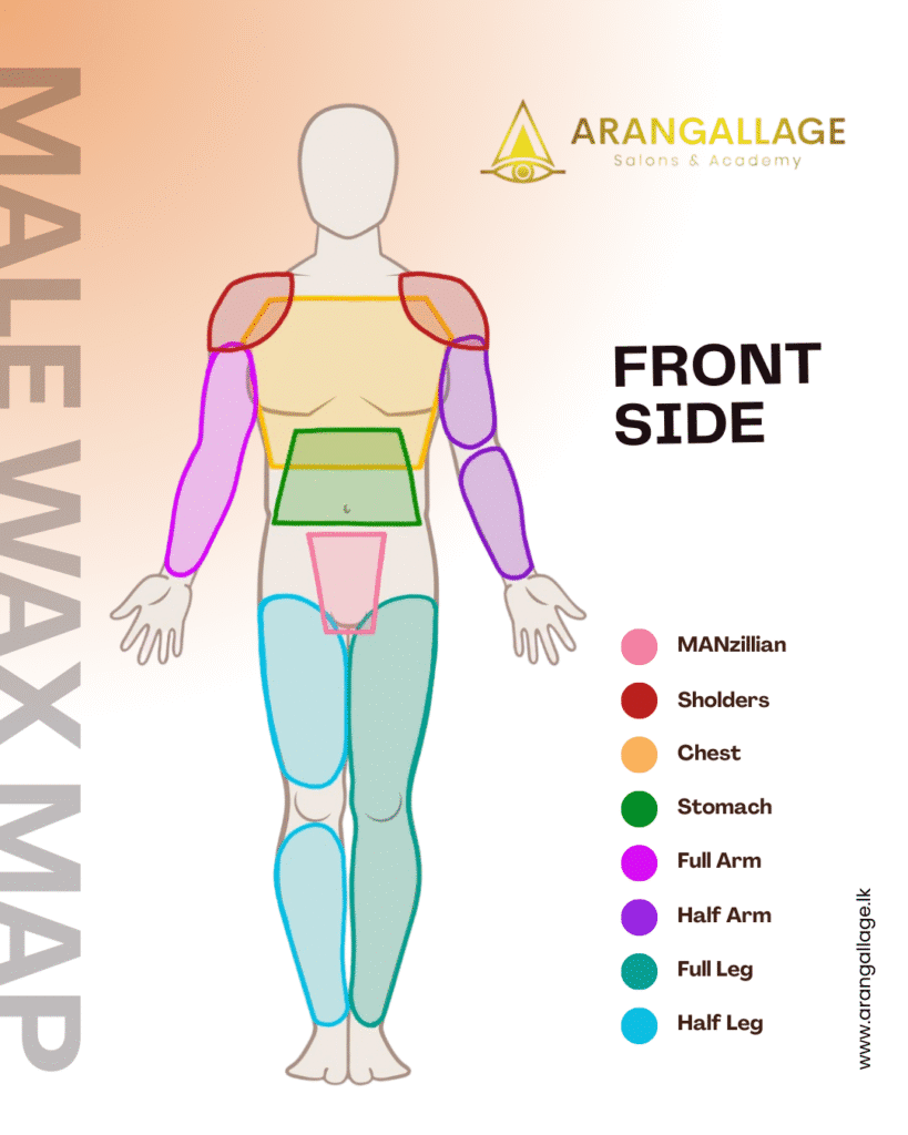 Arangallage Salon Male Wax Map - Front Side